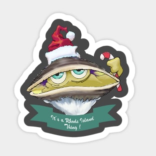 Quahog Santa Sticker